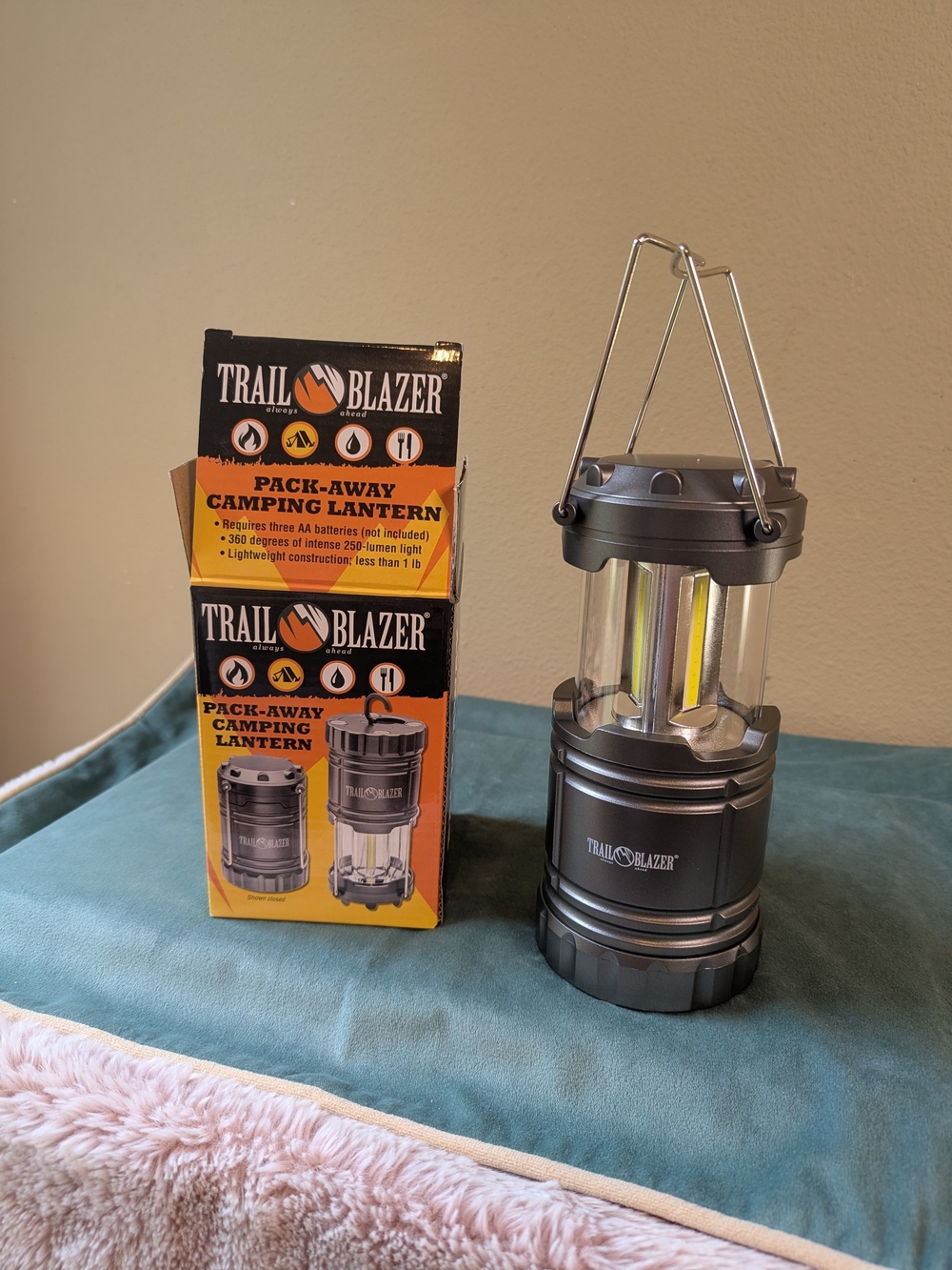 Pack-Away Camping Lantern - Black Collapsible LED Lantern